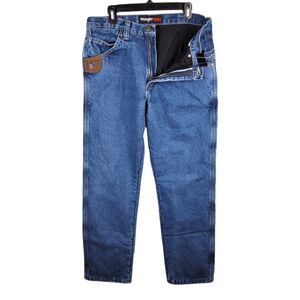 Wrangler Riggs Jeans Men's 34x32 Quilt Lined Utility Workwear Denim Medium Wash
